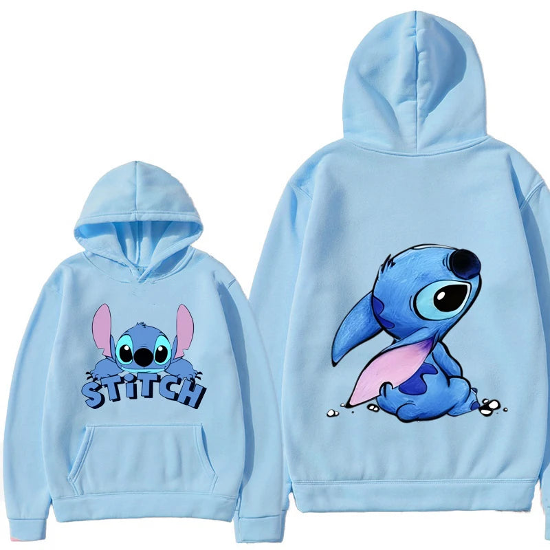 Miniso Fun Anime Autumn/Winter Hoodies Kids Hoodies Girls Boys Lilo and Stitch Sportswear Hoodies Casual Fashion Sweatshirts
