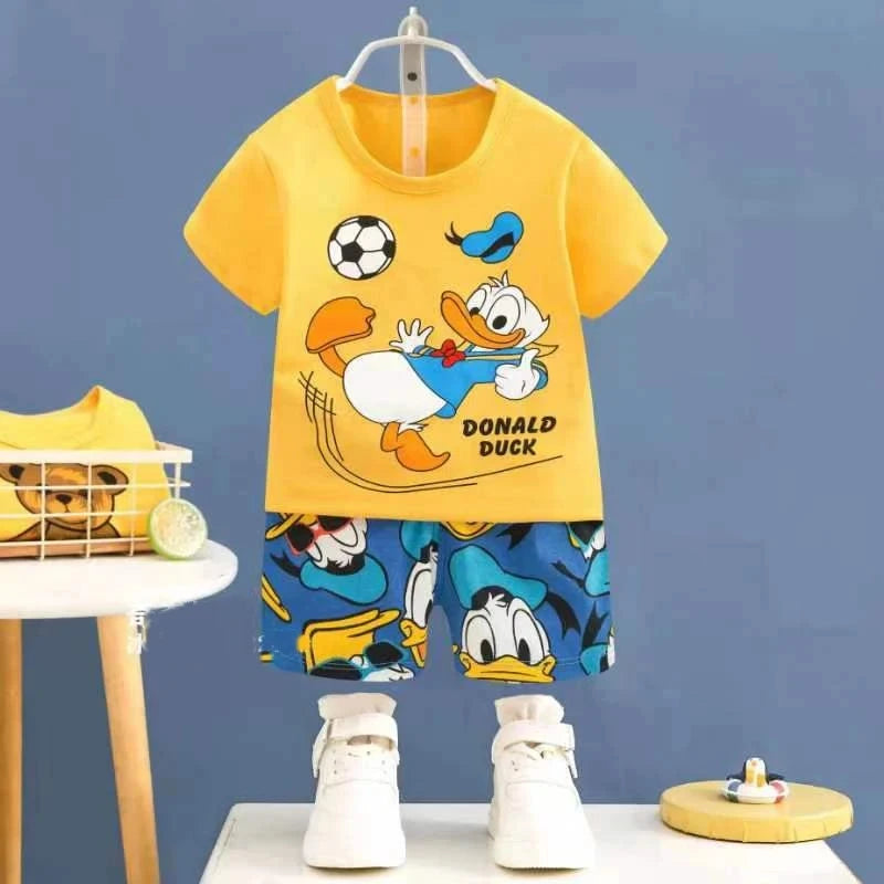Boys Clothes set 2025 summer Cartoon Suit For Kids Fashion Leisure Boy Clothings Set 1-4year kids clothes