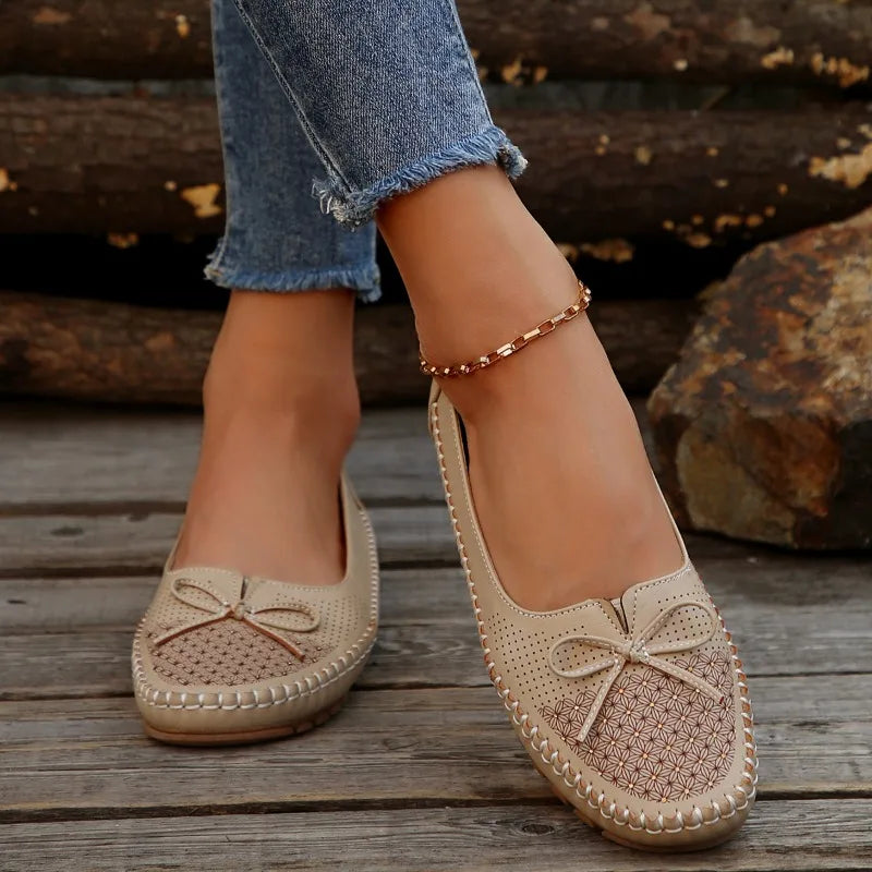 Women's Shoes 2025 New Slip on Women's Flats Casual Round Toe Flat Shoes Women Breathable Loafers Shallow Comfort Shoes Ladies