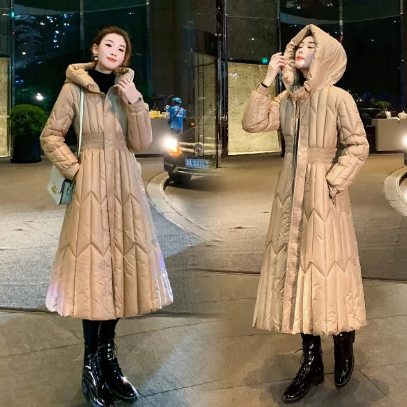 2024 New Winter and Autumn Women White Duck Down Hoodies Puffer Jackets Coats Warm Windproof Black White Coats Outerwear