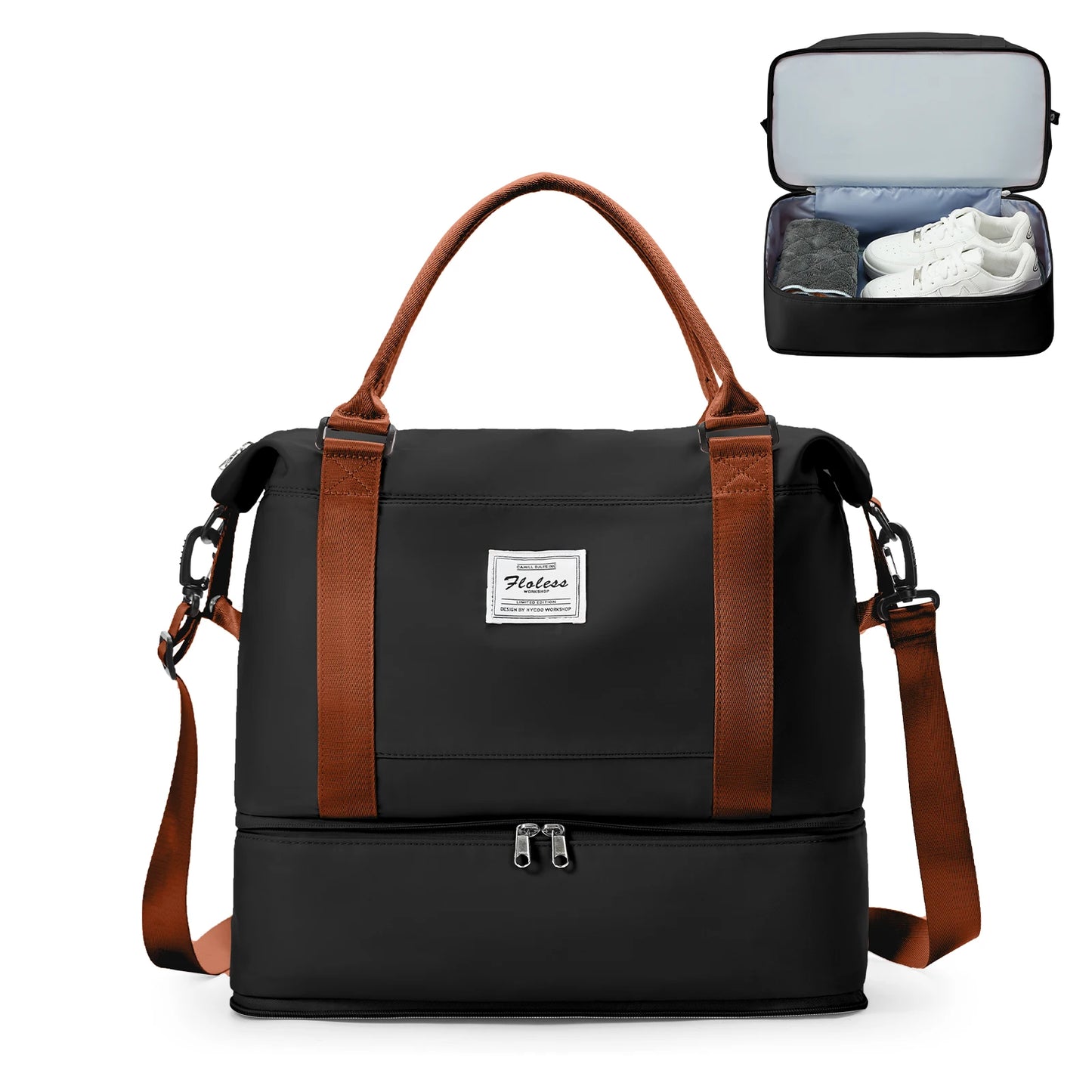 Ryanair Travel Bag 40x20x25 Cabin Bag, Handbag Sports Bag, Portable Weekender Bag for Men Women Expandable Fitness Hospital Bag