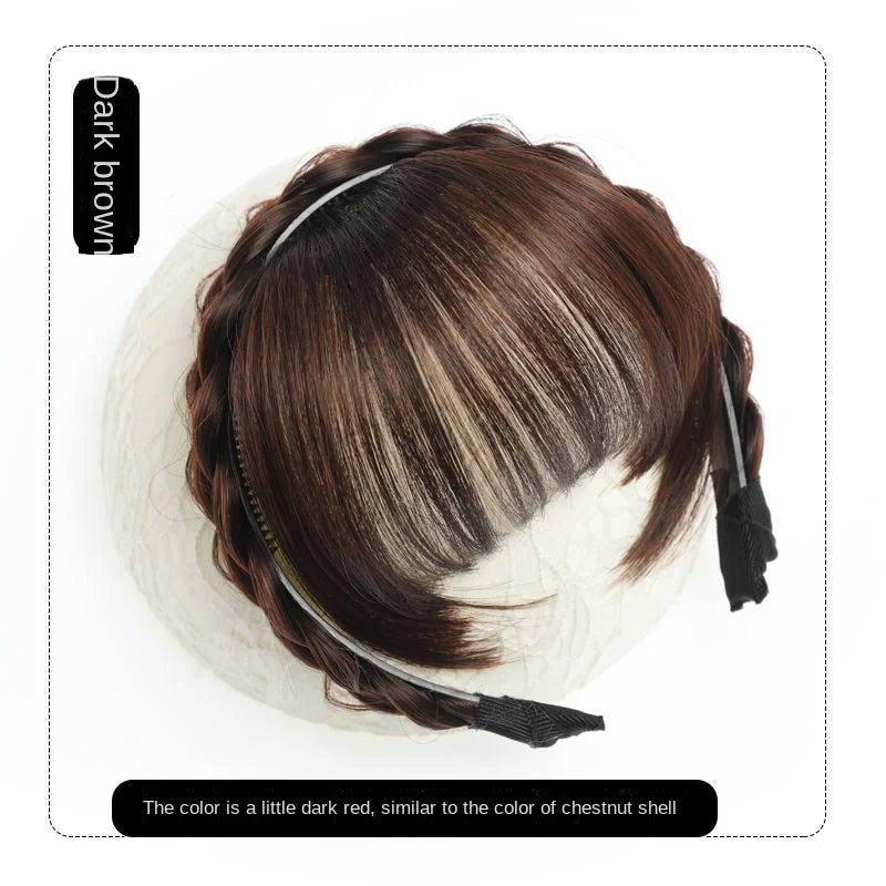 Wig Bangs Headband Synthetic Bangs Hair Extension Fake Fringe Natural Hair Clip on Hairpieces for Women Invisible Natural Clip