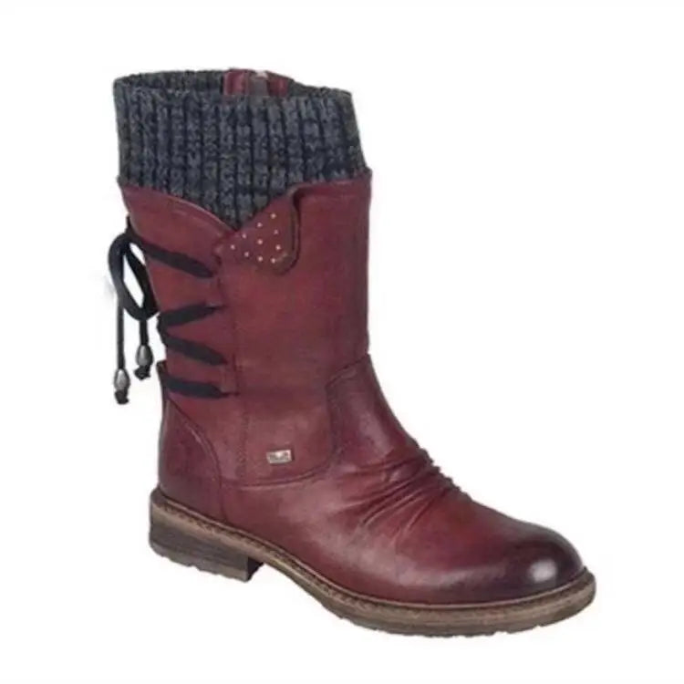 Women Winter Mid-Calf Boots Winter Shoes Ladies Fashion Snow Boots Shoes Thigh High Suede Warm Botas 2023