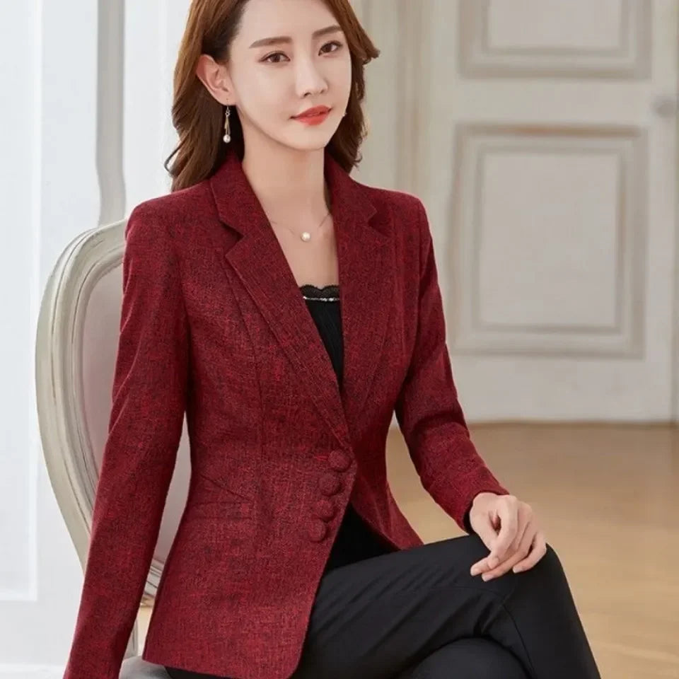 Fashion Women Blazers Jackets Work Office Lady Suit 2025 Slim Single Breasted Business Female Blazer Coats Formal Veste Femme