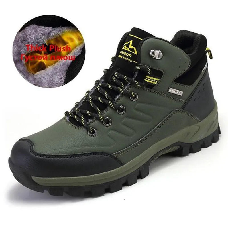 New Winter Men Boots Fur Warm Snow Boots Men Winter Boots Work Shoes Men waterproof Ankle Boots Outdoor Men's Sneakers Footwear