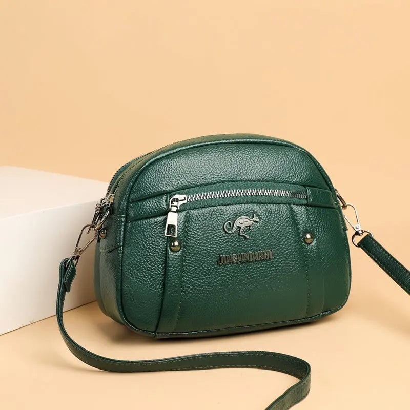 2025 Mom's Handbag Change Mobile Bag European and American Style Soft PU Leather Handbag New Small Diagonal Straddle Bag