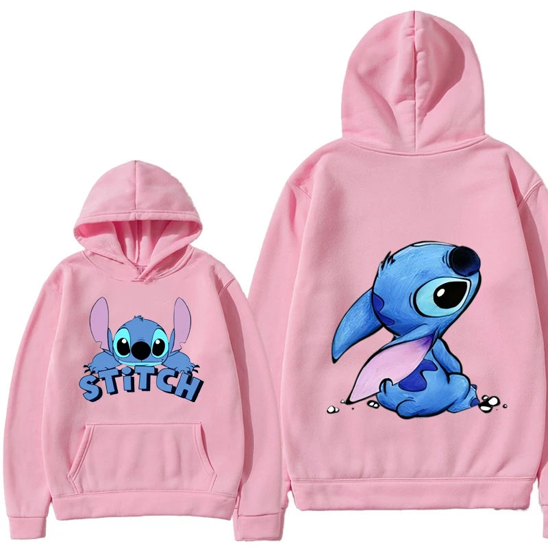 Miniso Fun Anime Autumn/Winter Hoodies Kids Hoodies Girls Boys Lilo and Stitch Sportswear Hoodies Casual Fashion Sweatshirts