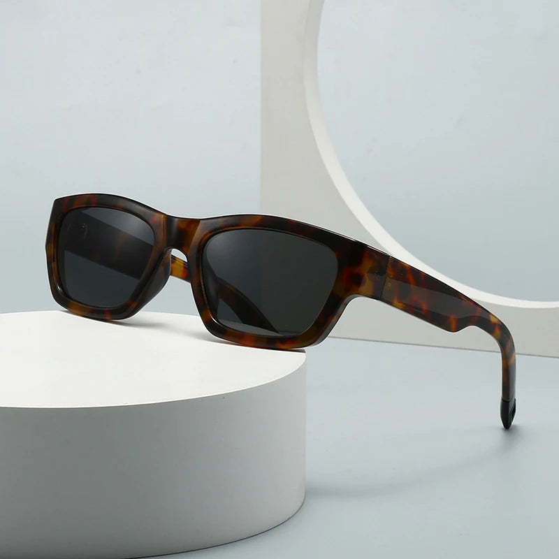 SO&EI Ins Popular Fashion Square Men Sunglasses Women Gradient Shades UV400