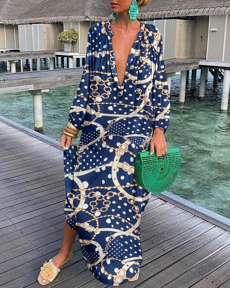 Summer Long Elegant Robe Dress 2023 Fashion Party Long Sleeve Dresses Women's Casual Sundress Vintage Dresses For Women Clothing