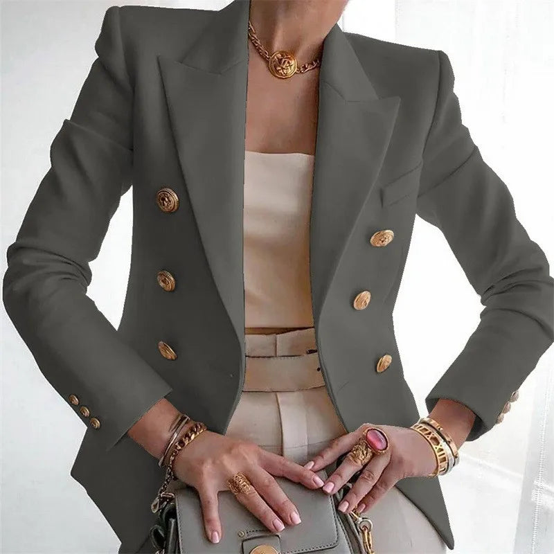 Casual Long Sleeve Blazers Femme Women Coat 2025 Fashion Jacket Outerwears Office Blazer Woman Clothes Spring Autumn