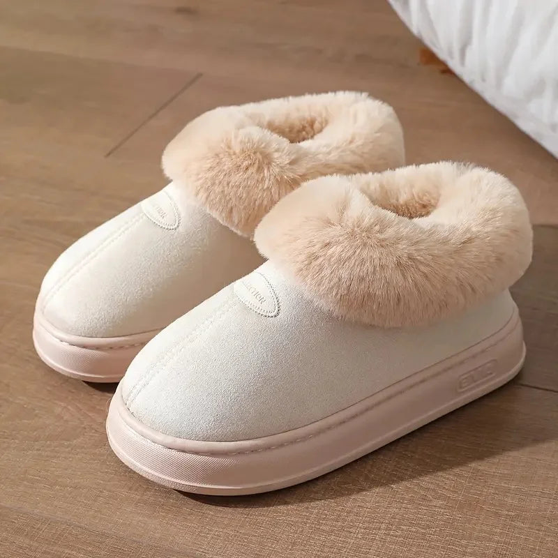 Winter Warm Snow Boots for Women and Couples Mouth Thick Sole Non-Slip Super Soft Integrated Closed Fashion Home