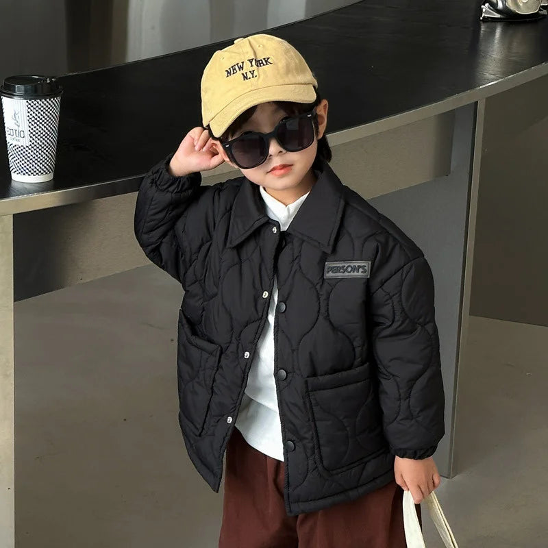 Boys Fleece Jackets Children Girls Winter Down Coat Toddler Padded Warm Windproof Outwaer Kids Autumn Plus Velvet Clothes 3-10Y