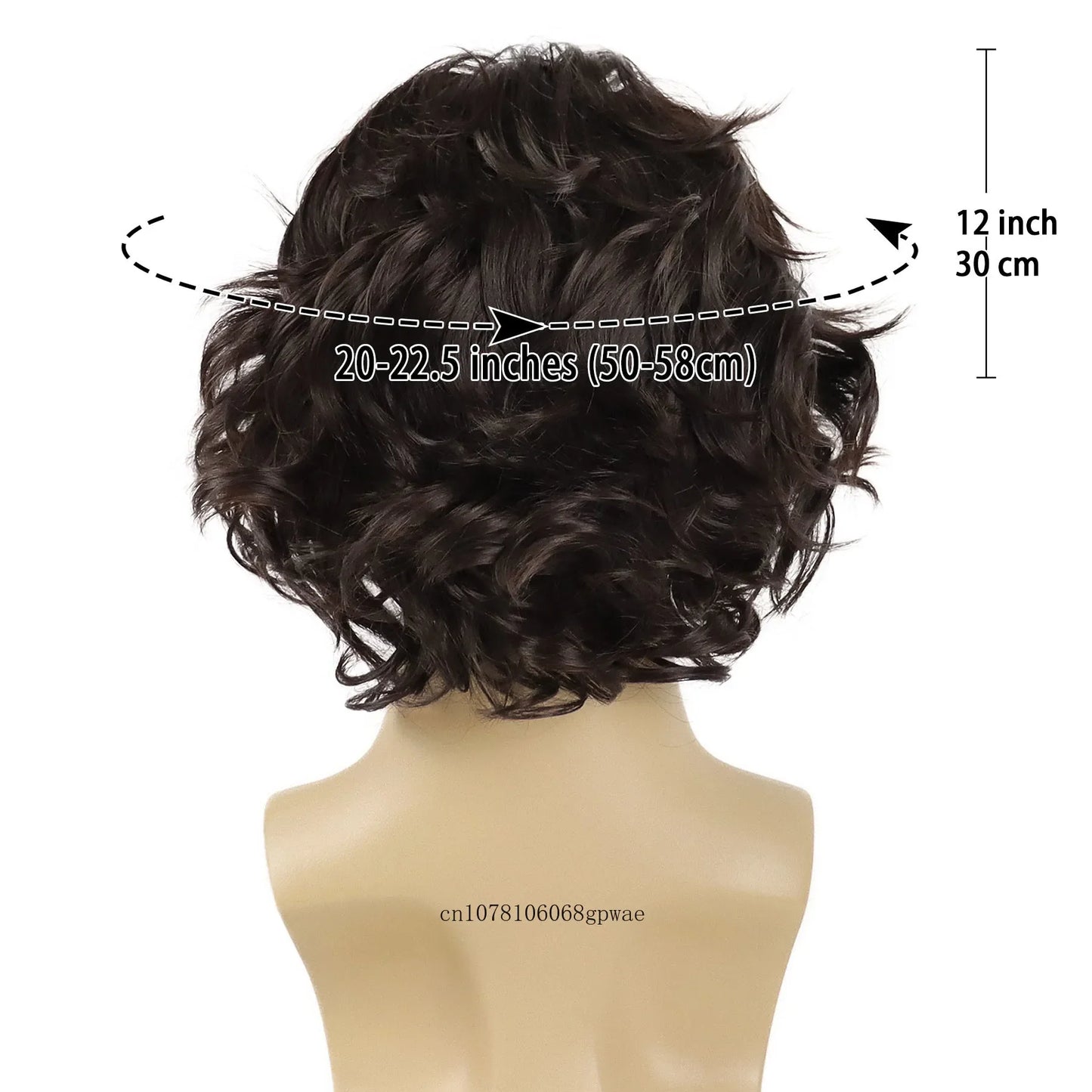Short Curly Wig for Men Synthetic Layered Wavy Brown Wigs Cosplay Costume Daily Party Halloween Heat Resistant Natural Looking