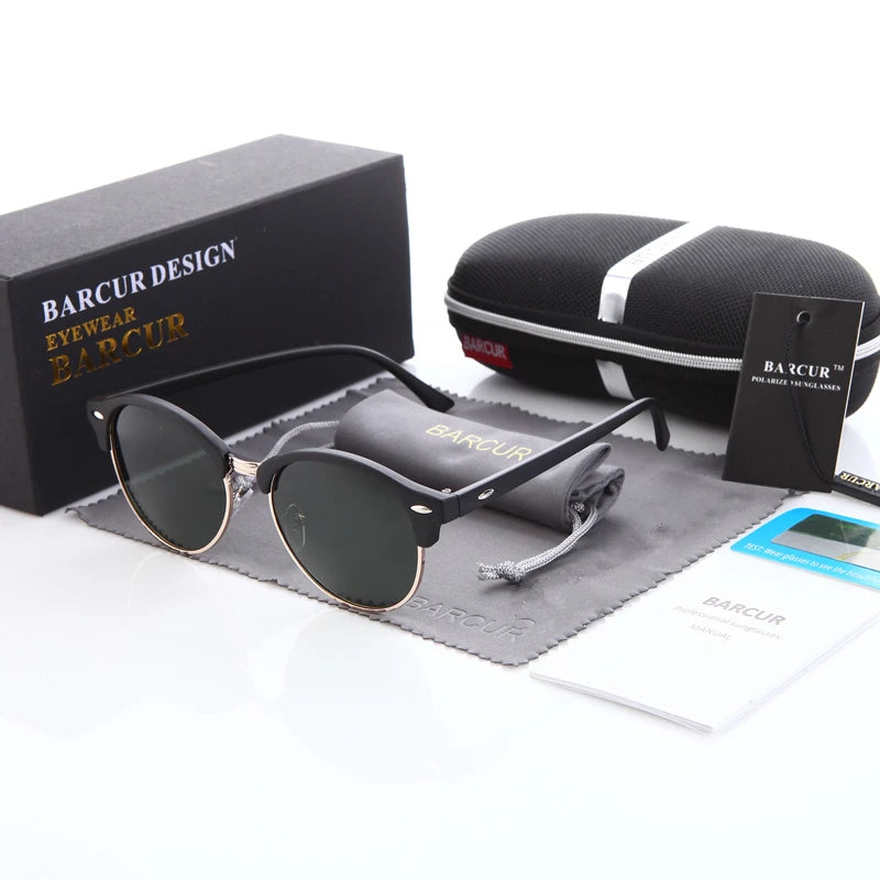 BARCUR Women Sun Glasses Men Sunglasses Polarized Shades Female Oculos Lunette De Soleil Femme