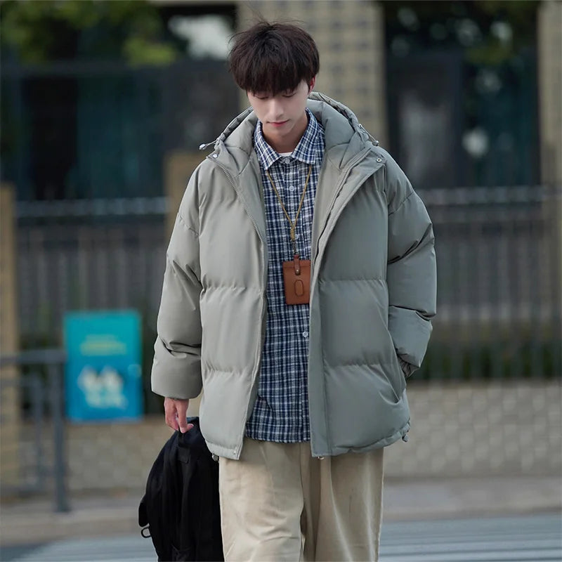 Winter Men's Warm Waterproof Padded Jacket Fashion Male Cotton Thick Hooded Parkas Man Windbreaker Thermal Puffer Coats Clothing