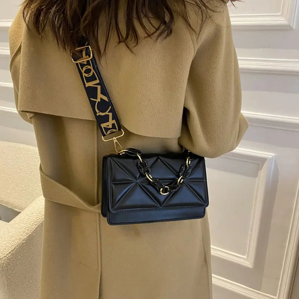 Large Capacity Shoulder Bag Women Female Fashion Casual Handbags PU Leather Crossobdy Clutch Flap Bag Streetwear Accessory