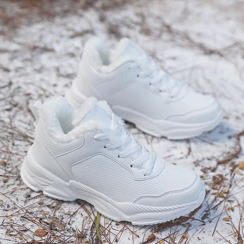 Women Snow Boots Comfortable Leather Boots For Winter 2024 Platform Ankle Boots Keep Warm Plush Winter Shoes Outdoor Short Boots