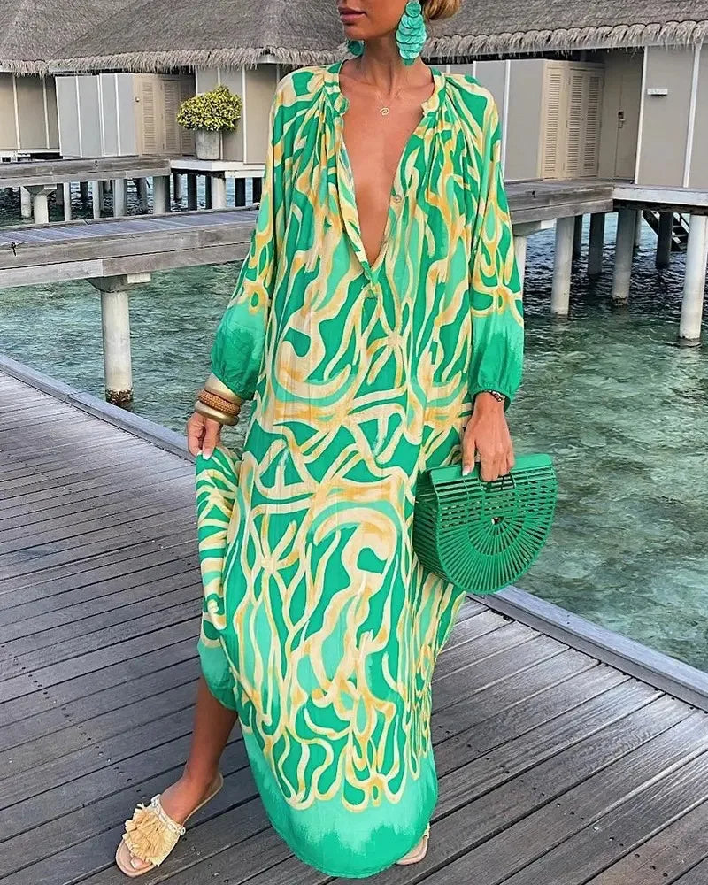 Summer Long Elegant Robe Dress 2023 Fashion Party Long Sleeve Dresses Women's Casual Sundress Vintage Dresses For Women Clothing