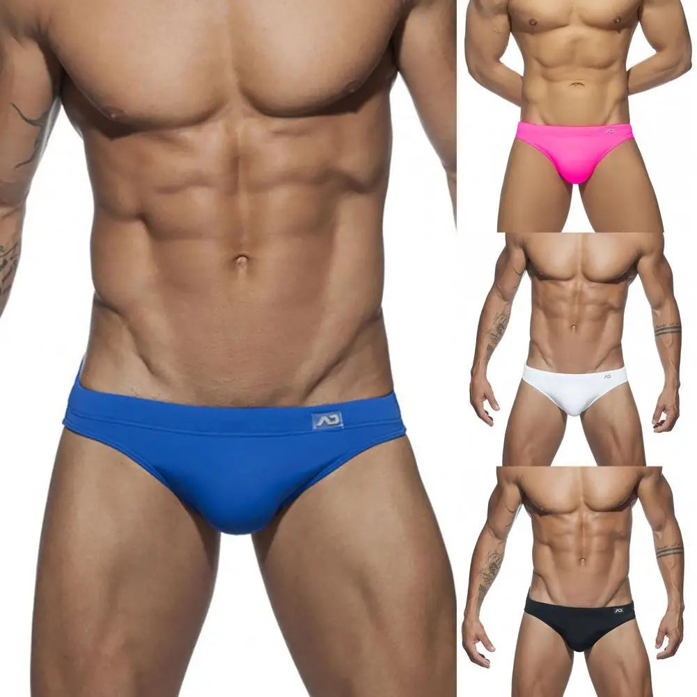 Pure Colors Jockstrap Low Waist Summer Men Swimwear for Water Sports