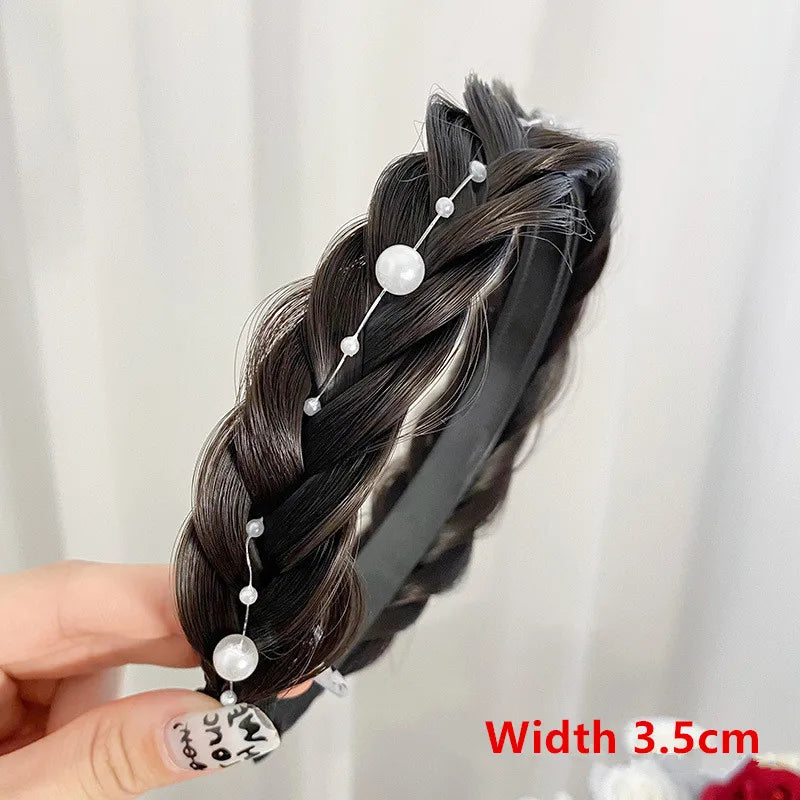 Wig Bangs Headband Synthetic Bangs Hair Extension Fake Fringe Natural Hair Clip on Hairpieces for Women Invisible Natural Clip
