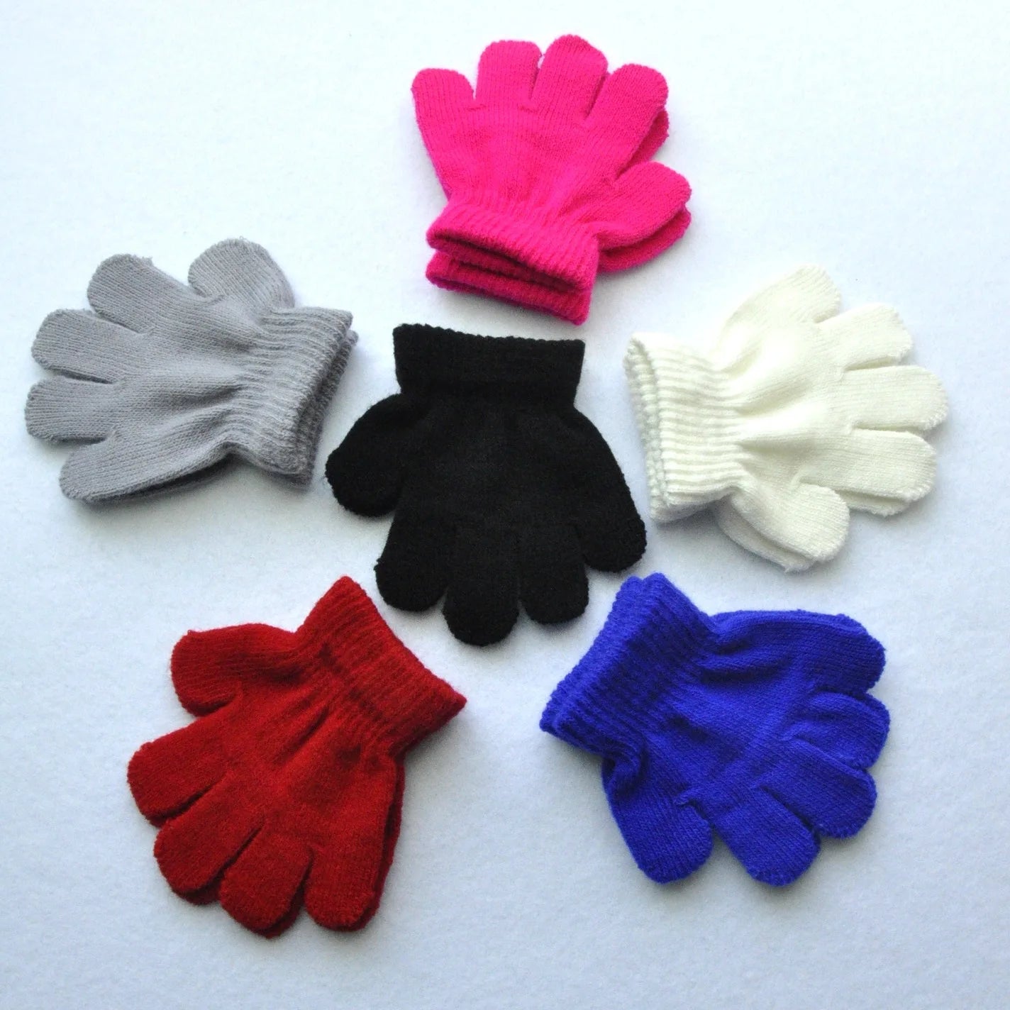 Children 1-3Y Winter Knitted Warm Gloves For Boys Girls Student New Solid Color Knitting Mittens Outdoor Cycling Skiing Gloves
