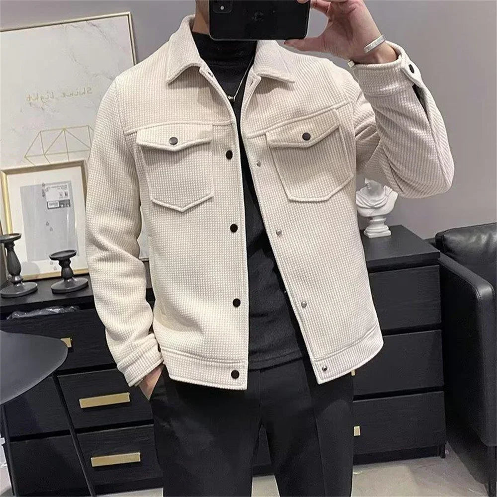 Winter Fashion coat Men's Lapel Autumn Winter New Corduroy Jacket men clothing men jacket men clothing y2k tops Jacket Men's