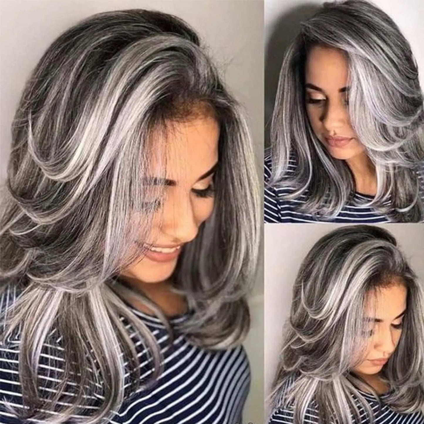 Long Layered Wigs for Women Highlight Wigs for White Women Wavy Wig Natural Looking Synthetic Heat Resistant Wig for Daily Use