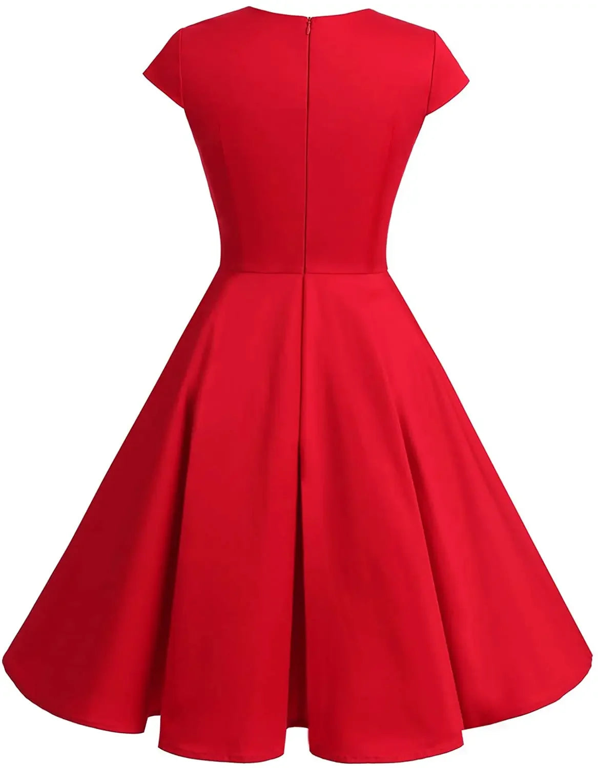 2025 Summer Fashion Dresses for Women Short 1950s Retro Vintage Cocktail Party Swing Dresses Party Red Dress