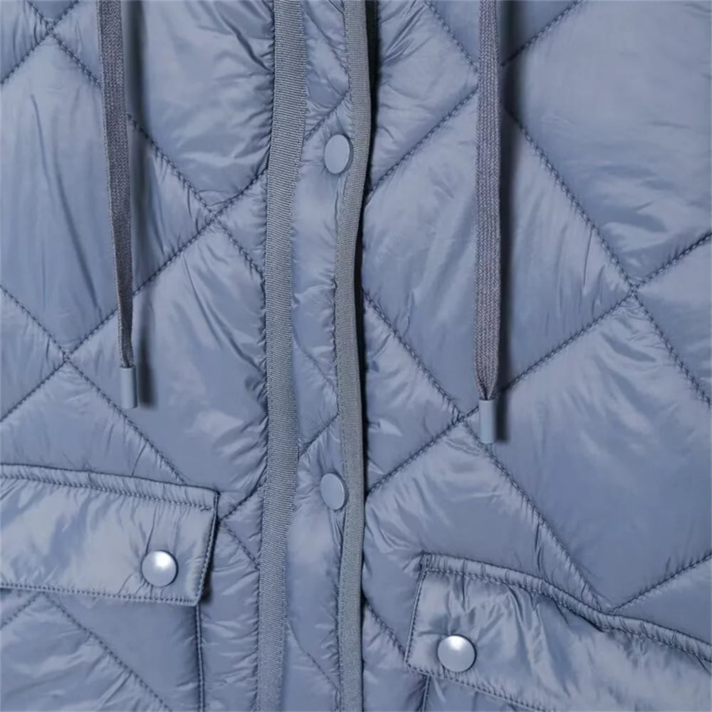 Winter new fashionable women's clothing with elegant design European and American style long cotton jacket pilot jacket jacket