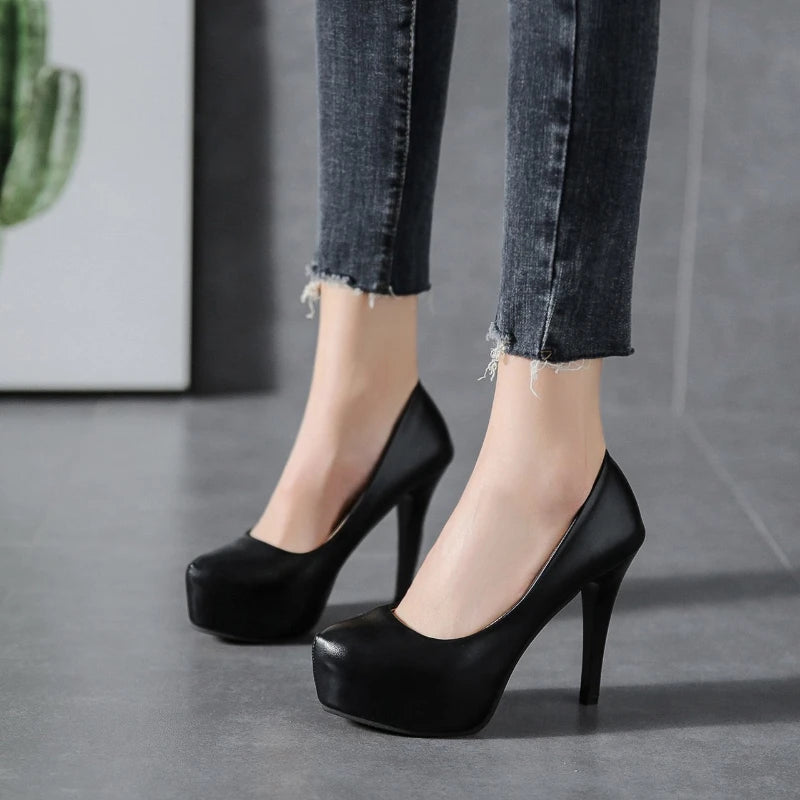 Women Shoes Red Sole High Heels Sexy Pointed Toe Red Sole 12cm Pumps Wedding Dress Shoes Nude Black Color Red Bottom High Heels