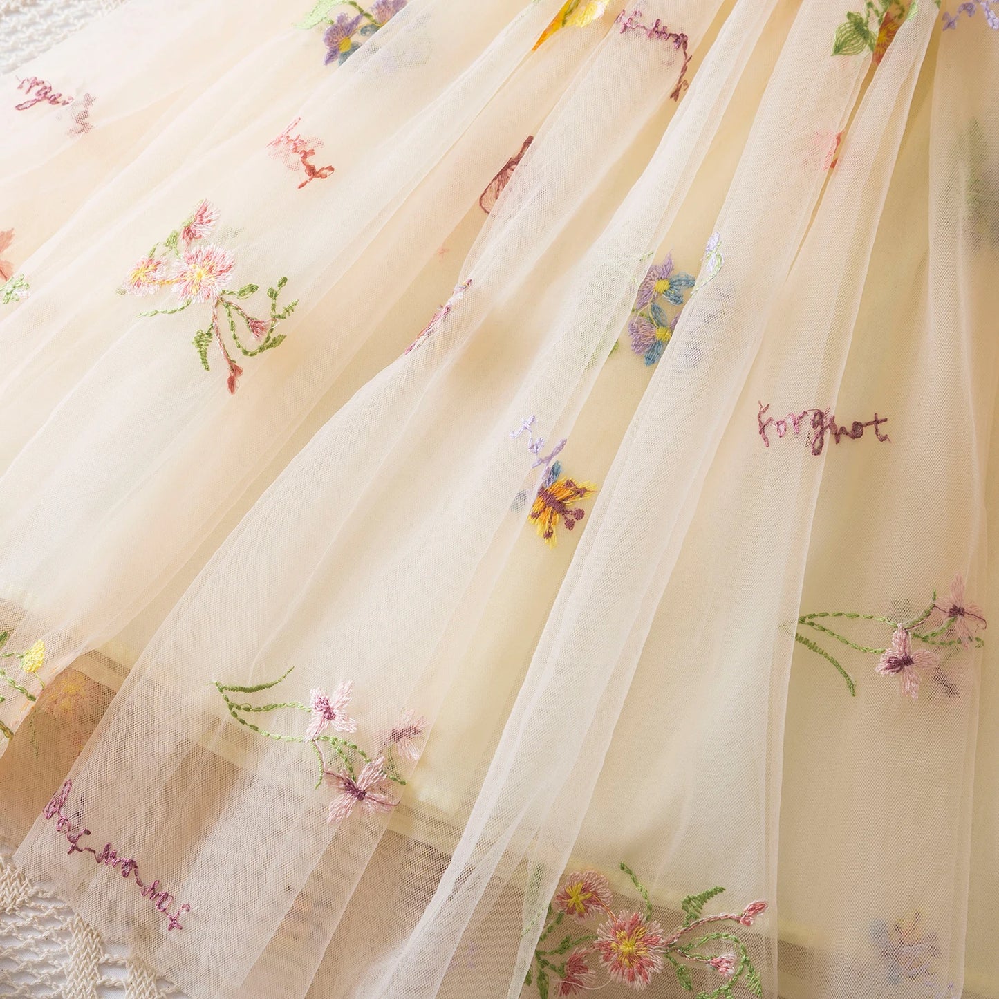 Baby Girls Dresses Princess Birthday Party Sweet Baby Girls Dresses Back Bow Wings Fairy Strap Embroidered Butterfly Mesh Dress