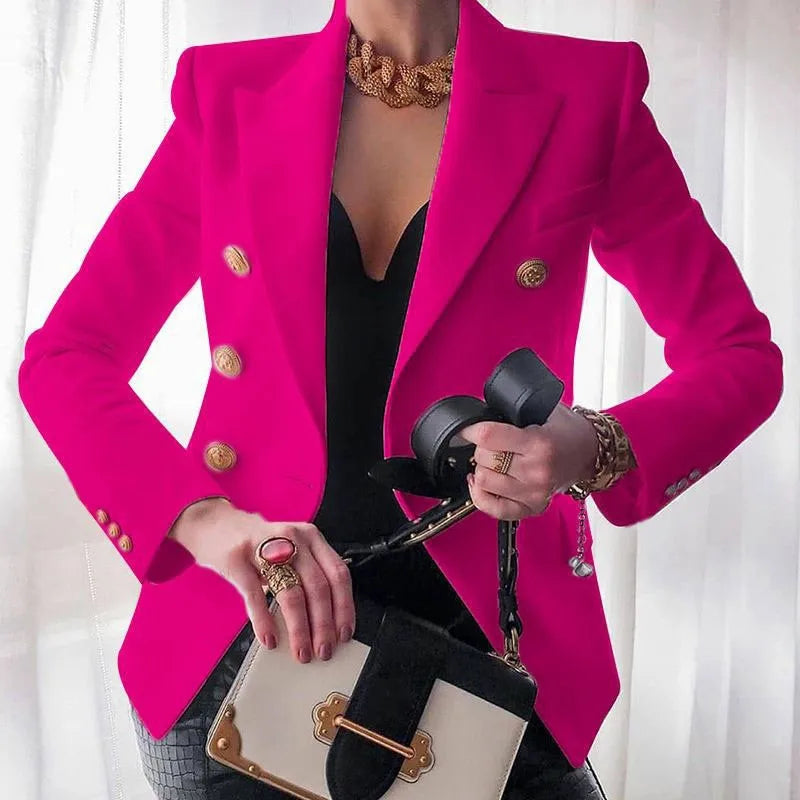 Casual Long Sleeve Blazers Femme Women Coat 2025 Fashion Jacket Outerwears Office Blazer Woman Clothes Spring Autumn