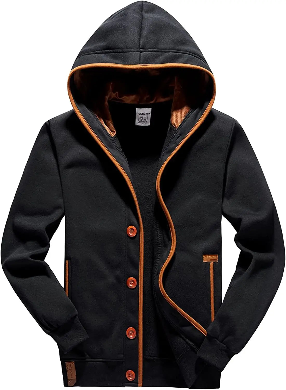 Men's Winter Soft Jackets Windbreak Coats Hooded Single Breasted Button Thick Casual Streetwear Fashion New Male Winter Clothing