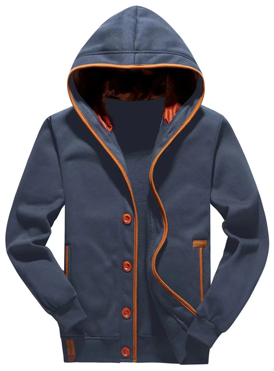 Men's Winter Soft Jackets Windbreak Coats Hooded Single Breasted Button Thick Casual Streetwear Fashion New Male Winter Clothing