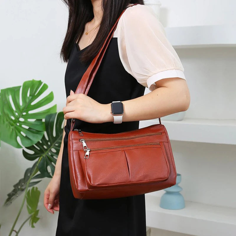 Women's Bag 2024 Trend Korean Handbags Designer Luxury Brand Ladies Shoulder Bags Soft Leather Fashion Versatile Crossbody Bag