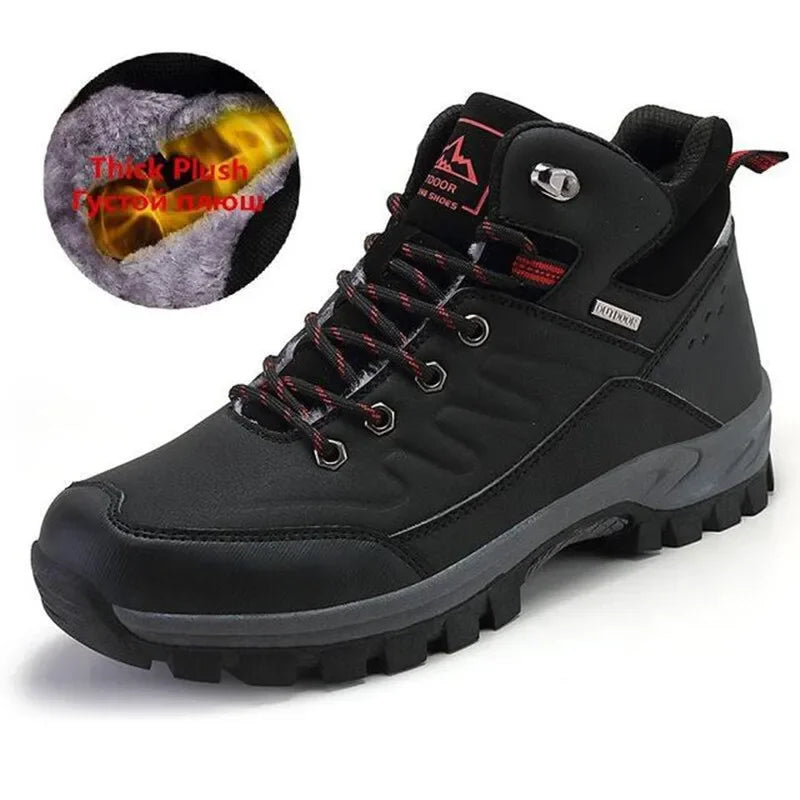 New Winter Men Boots Fur Warm Snow Boots Men Winter Boots Work Shoes Men waterproof Ankle Boots Outdoor Men's Sneakers Footwear