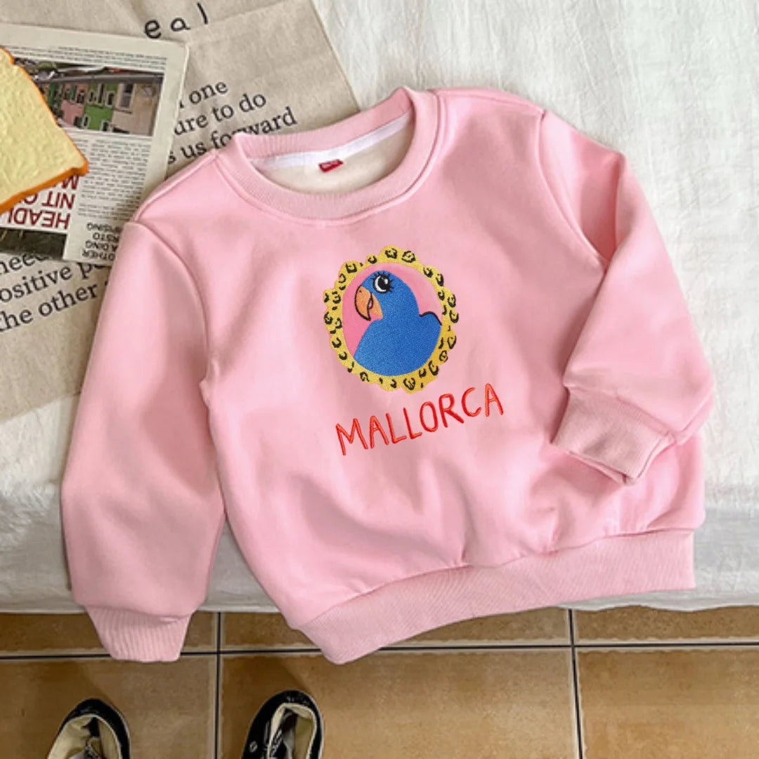 2024 winter warm sweaters for girls fleece thicken kids sweatshirts cartoon tops toddler boys clothing