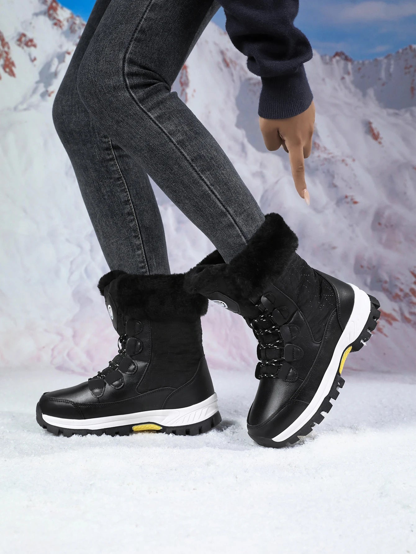 Women Winter Boot Designer Boots for Warm Ankle Fur Booties Snow Boots