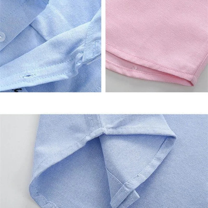 School Uniform Boys Shirts Cotton Long Sleeve Baby Toddler Teenager Party Wedding Clothes Kids Shirts For Boys Children Tops