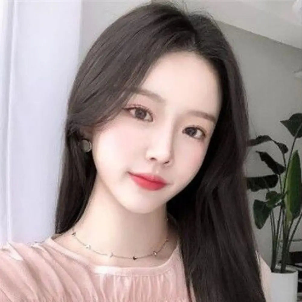 Wig Female Black Eight-letter Liu Haichang Straight Hair Wig Band With Middle Point For Daily Wear Of Full-length Wig