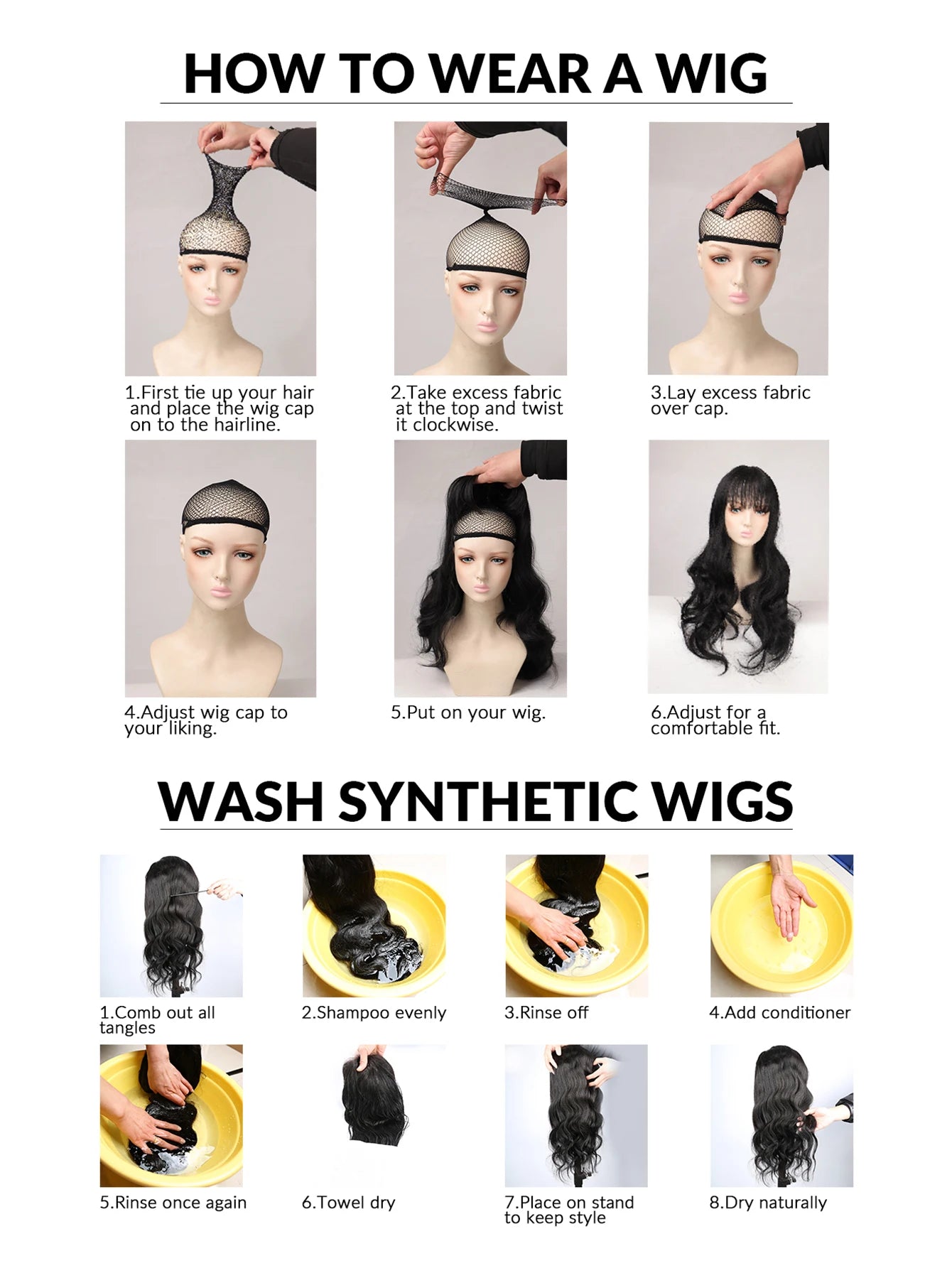 Wig with Bangs Darkest Brown Short Straight Wigs for Women Shoulder Length Heat Resistant Synthetic Natural Color Wigs