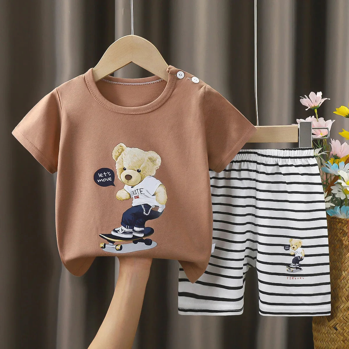 Boys Clothes set 2025 summer Cartoon Suit For Kids Fashion Leisure Boy Clothings Set 1-4year kids clothes