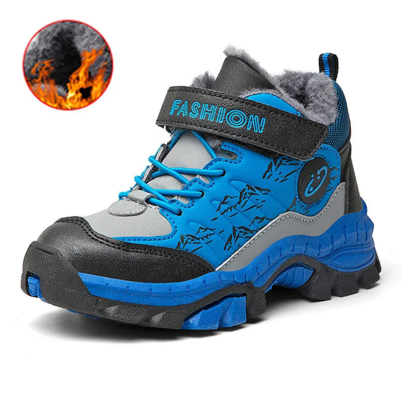 Winter Children's Casual Snow Ankle Boots Non-slip Outdoor Mountain Climbing Shoes Fashion Kids Waterproof Warm Sneakers