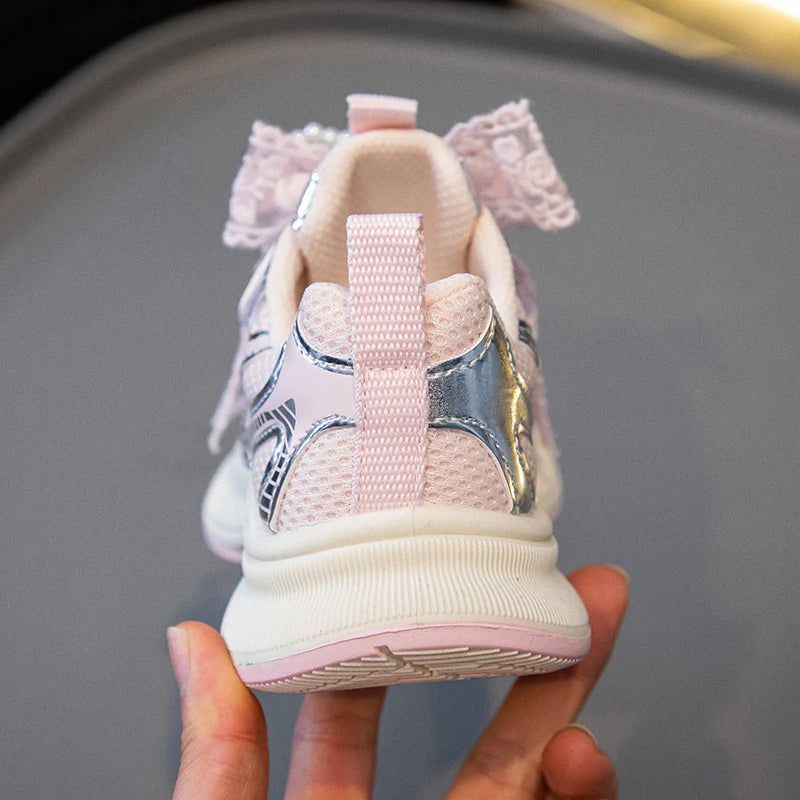 Children Sports Shoes 2025 New Autumn Winter Boys White Shoes Girls Breathable Mesh Casual Soft Sole Sneakers Kids Running Shoes