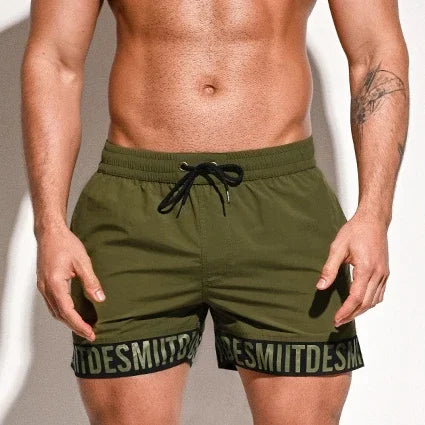 Desmiit Board Swimming Shorts Men Swimwear Quick Dry Surf Beach Shorts Boardshorts Mens Swim Trunk Sport Short with Liner