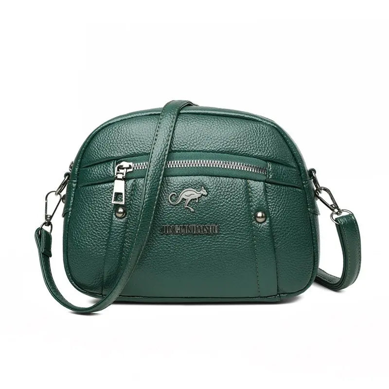 2025 Mom's Handbag Change Mobile Bag European and American Style Soft PU Leather Handbag New Small Diagonal Straddle Bag