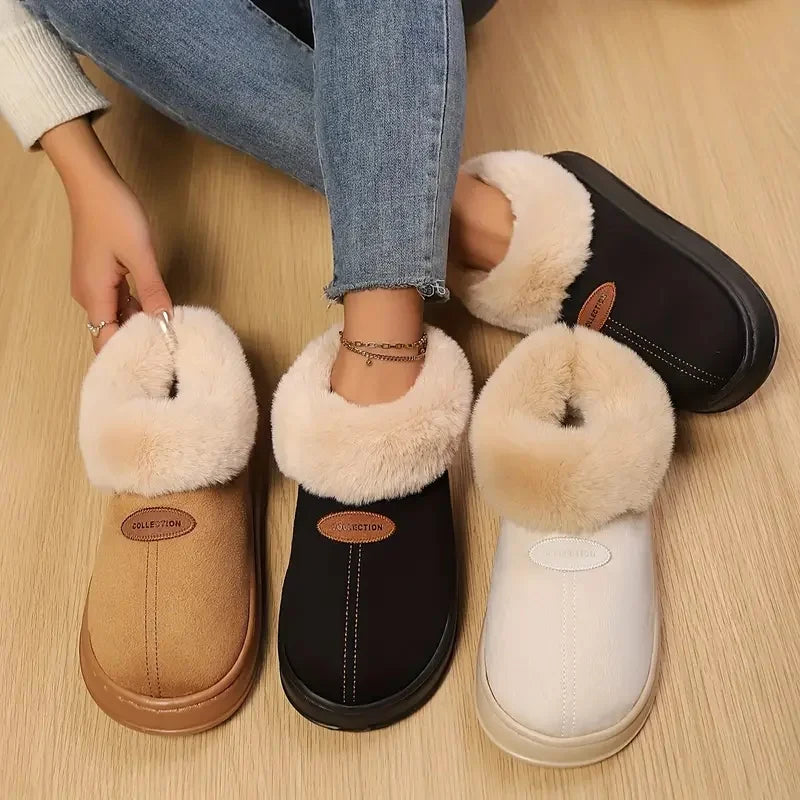 Winter Warm Snow Boots for Women and Couples Mouth Thick Sole Non-Slip Super Soft Integrated Closed Fashion Home