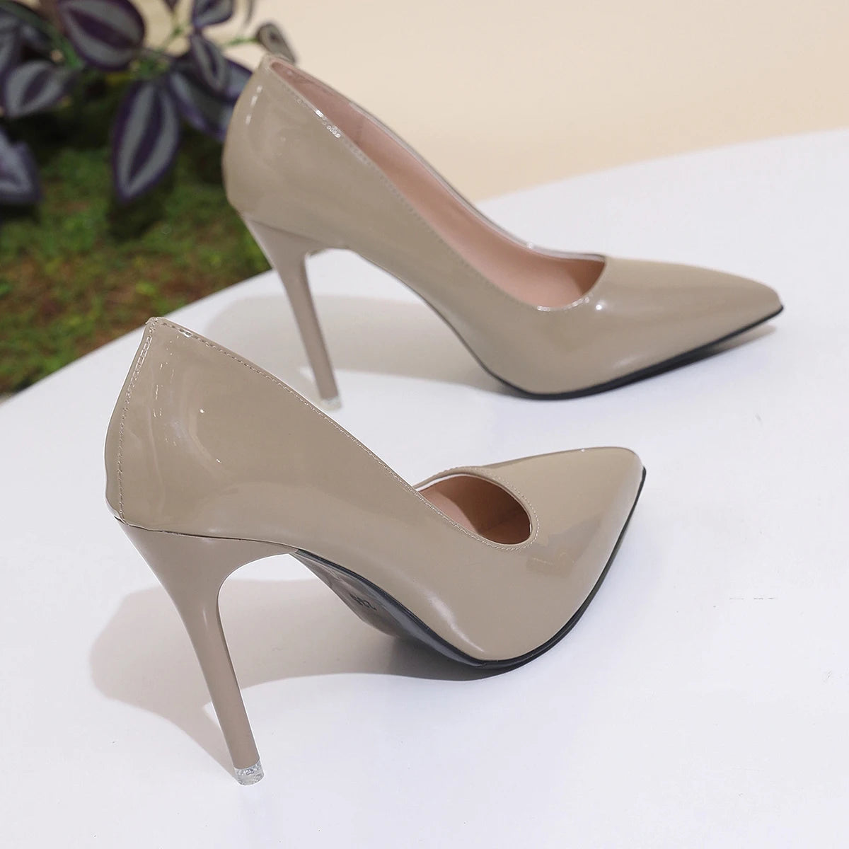 Women Shoes Red High Heels Sexy Pointed Toe 12cm Pumps Wedding Dress Shoes Nude Black Color Red Rubber Bottom High Heels