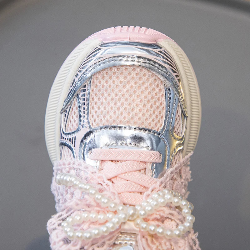 Children Sports Shoes 2025 New Autumn Winter Boys White Shoes Girls Breathable Mesh Casual Soft Sole Sneakers Kids Running Shoes