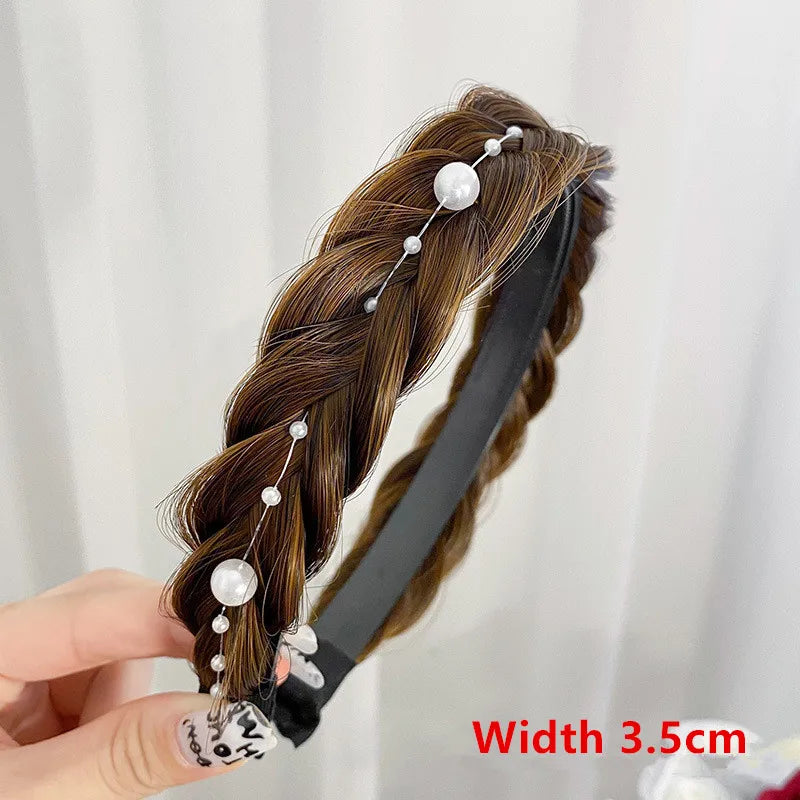 Wig Bangs Headband Synthetic Bangs Hair Extension Fake Fringe Natural Hair Clip on Hairpieces for Women Invisible Natural Clip